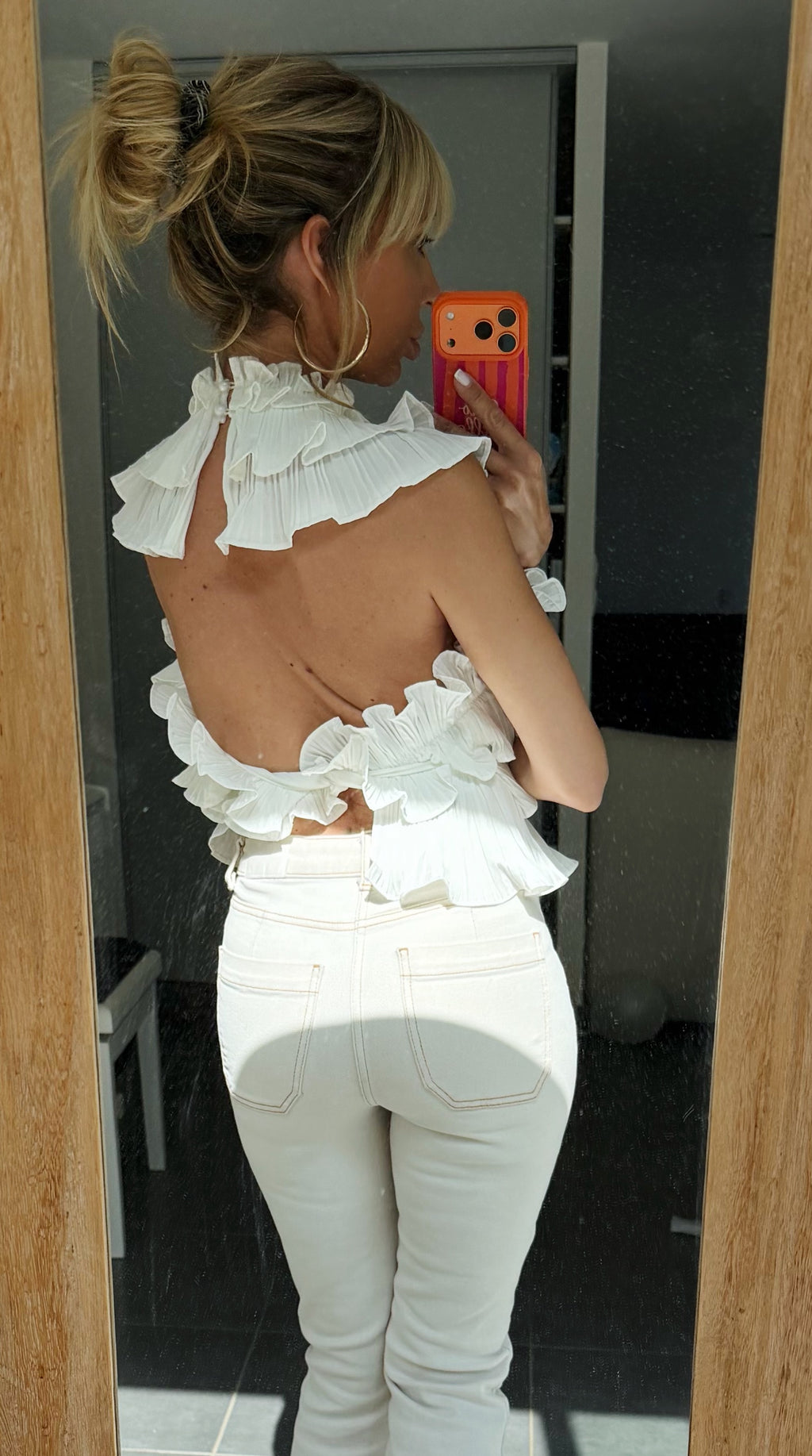 TOP coquillage blanc