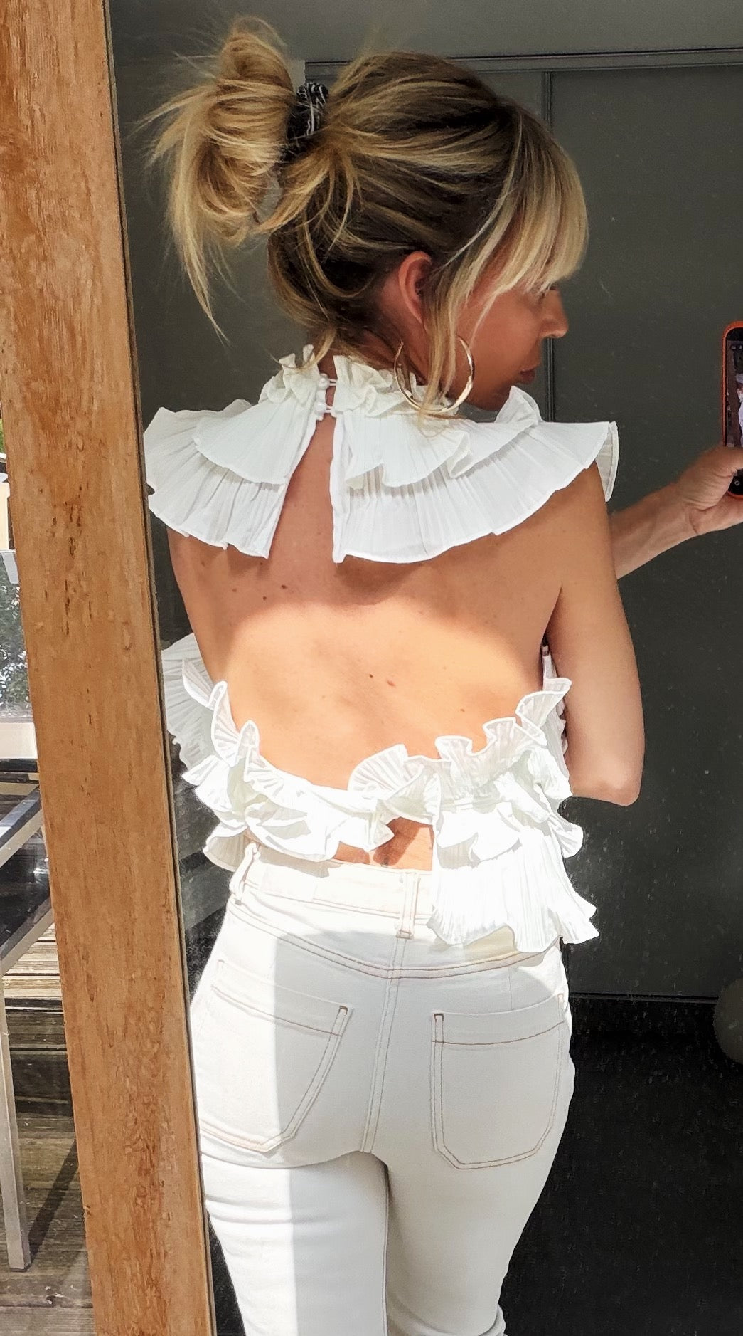 TOP coquillage blanc