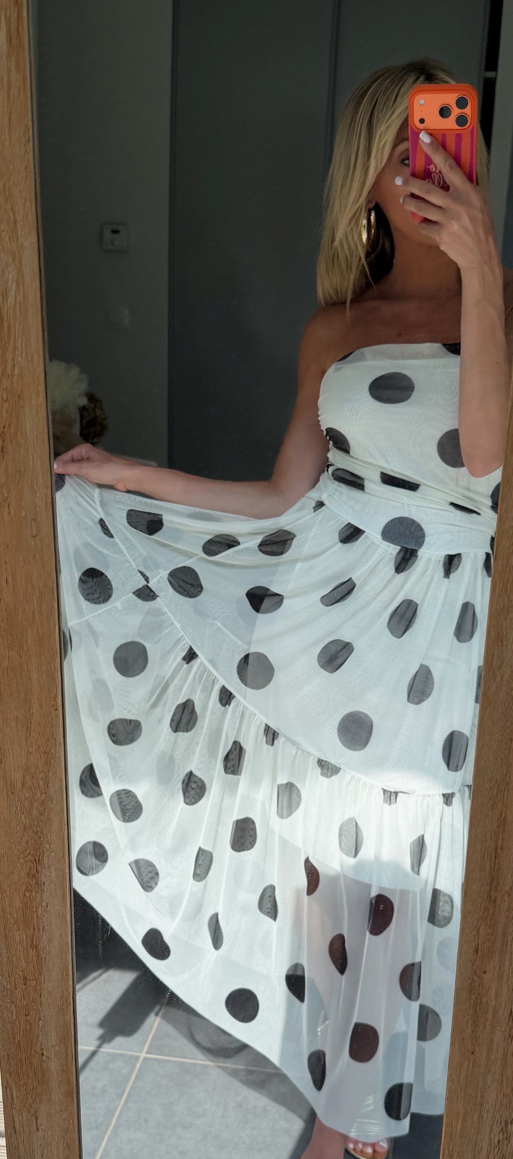 ROBE à pois White