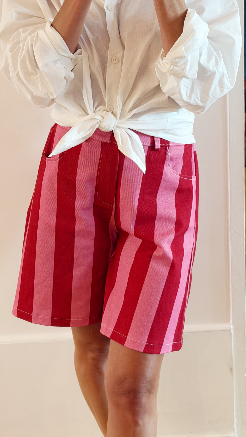 BERMUDA Blush rose et rouge