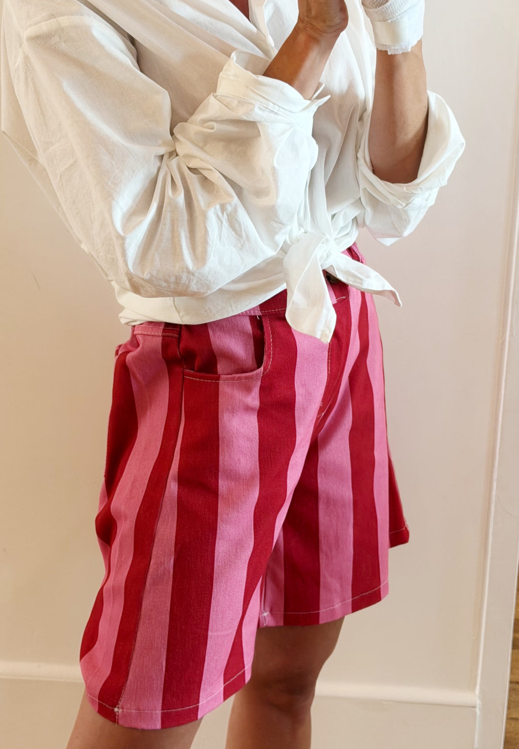 BERMUDA Blush rose et rouge