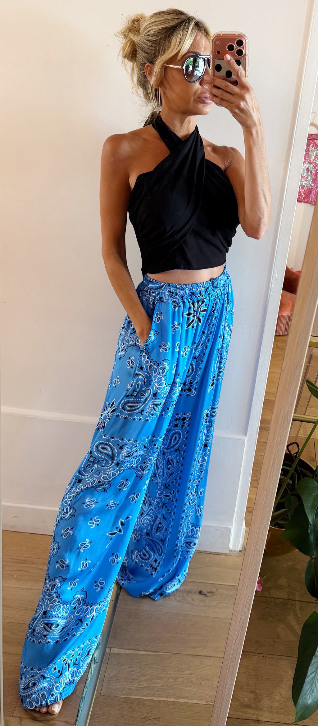 PANTALON Bandana Azur