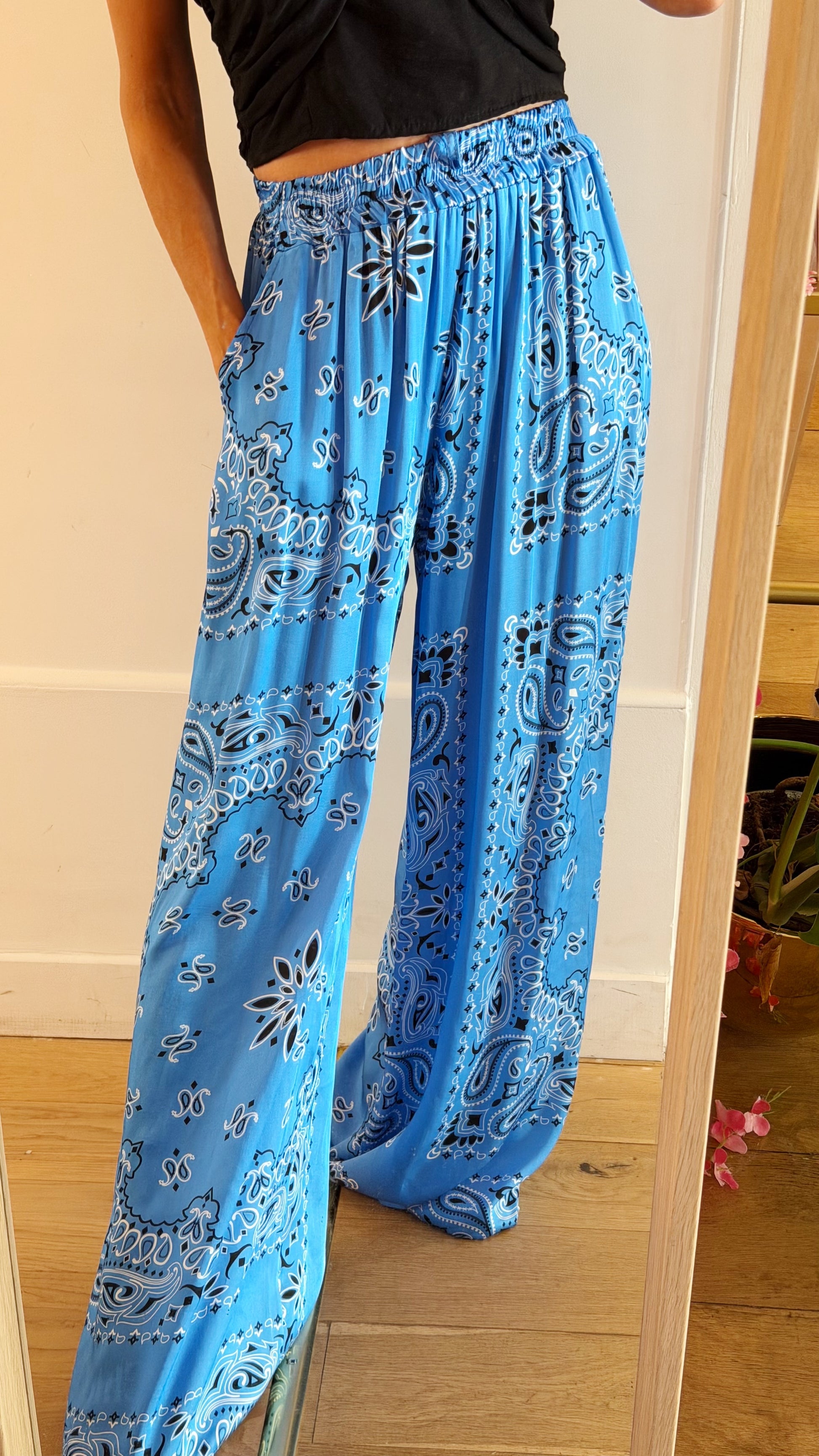 PANTALON Bandana Azur