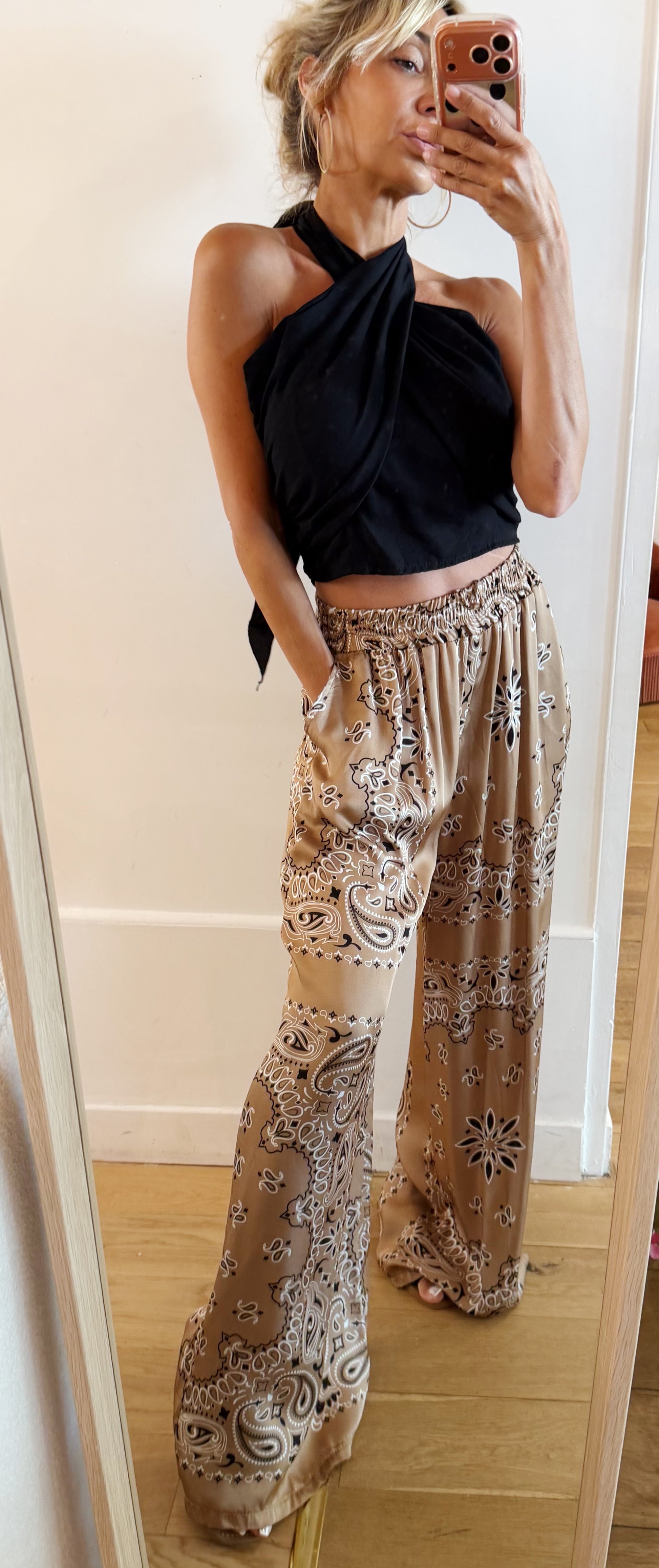 PANTALON Bandana Camel