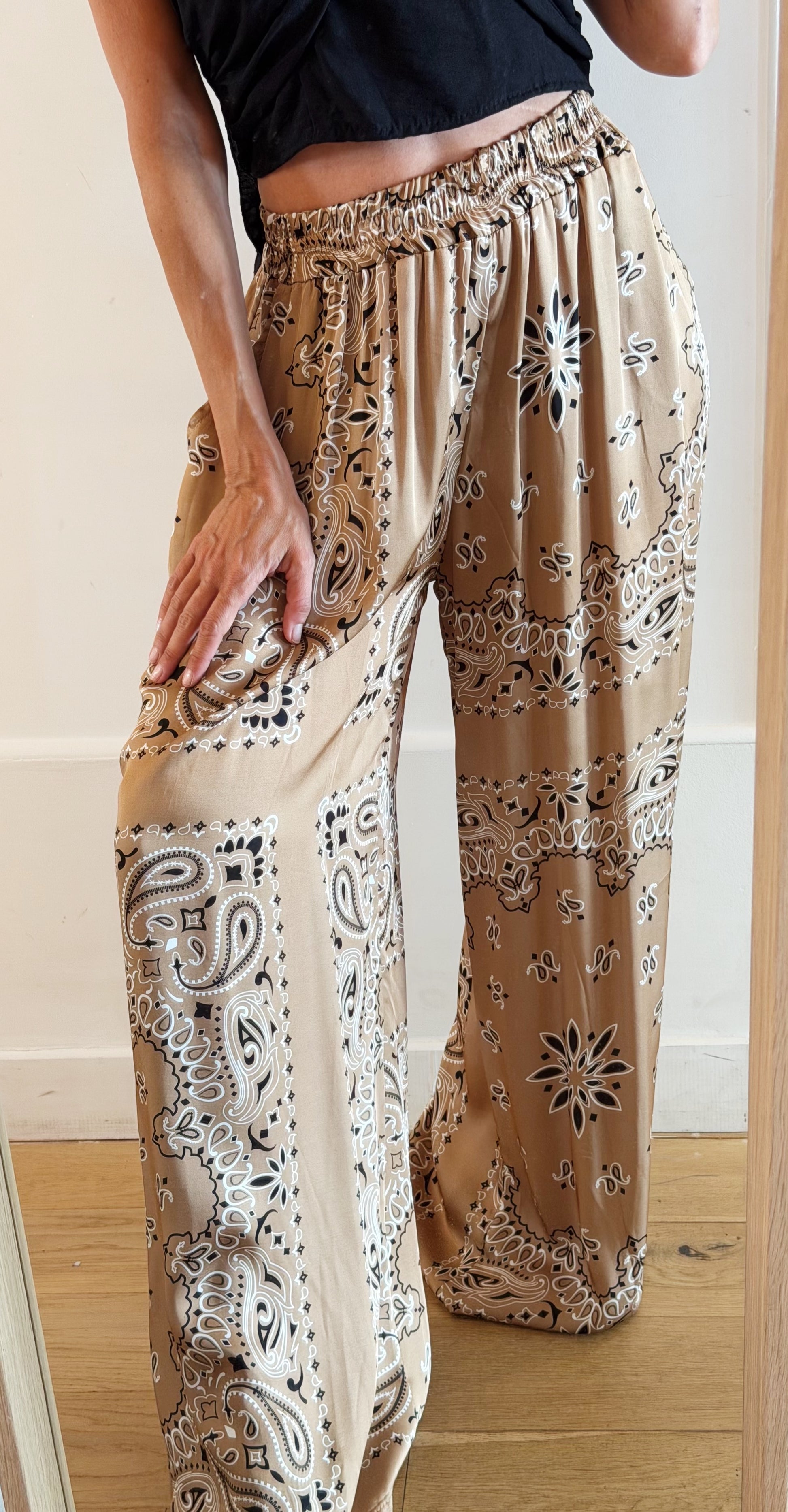 PANTALON Bandana Camel