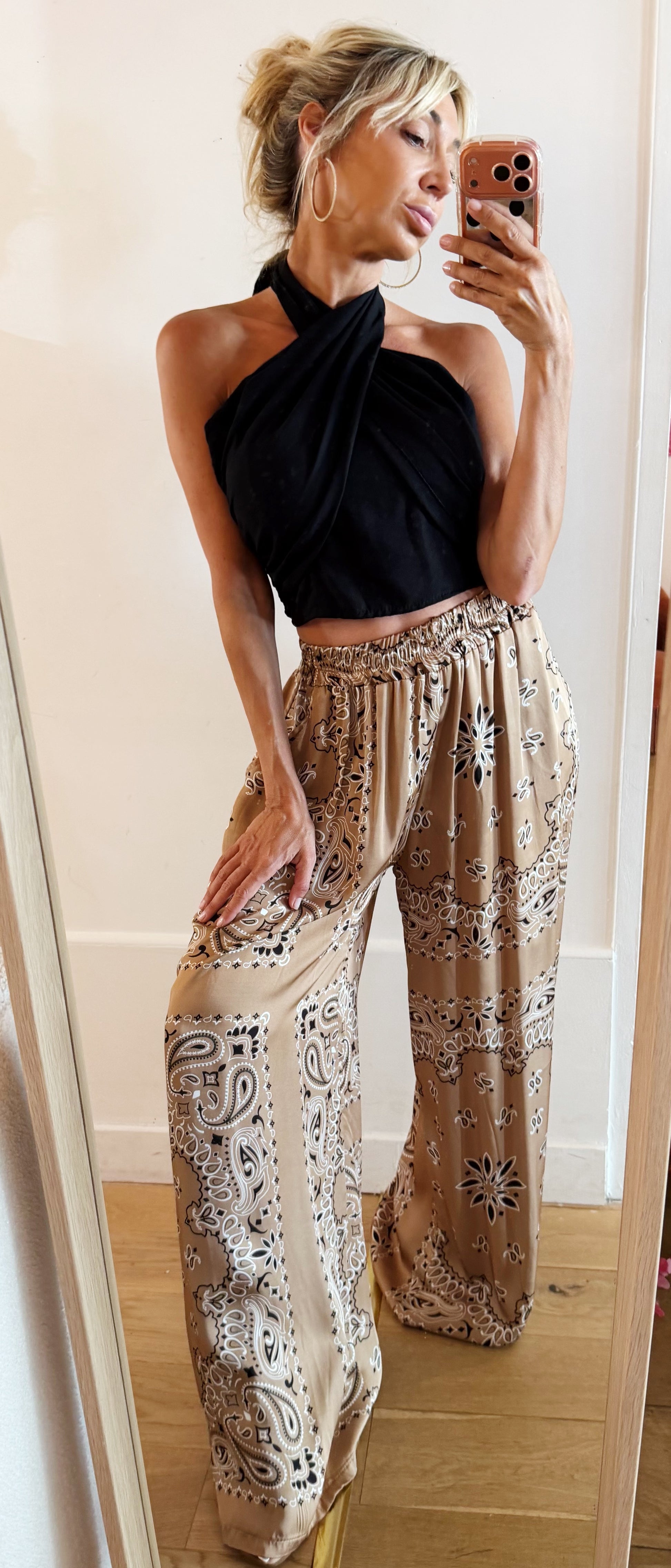 PANTALON Bandana Camel