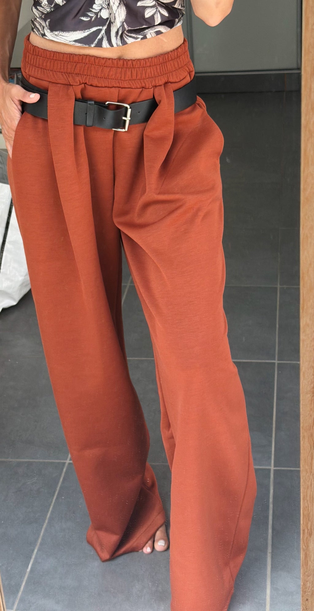 PANTALON Ophélie terracota