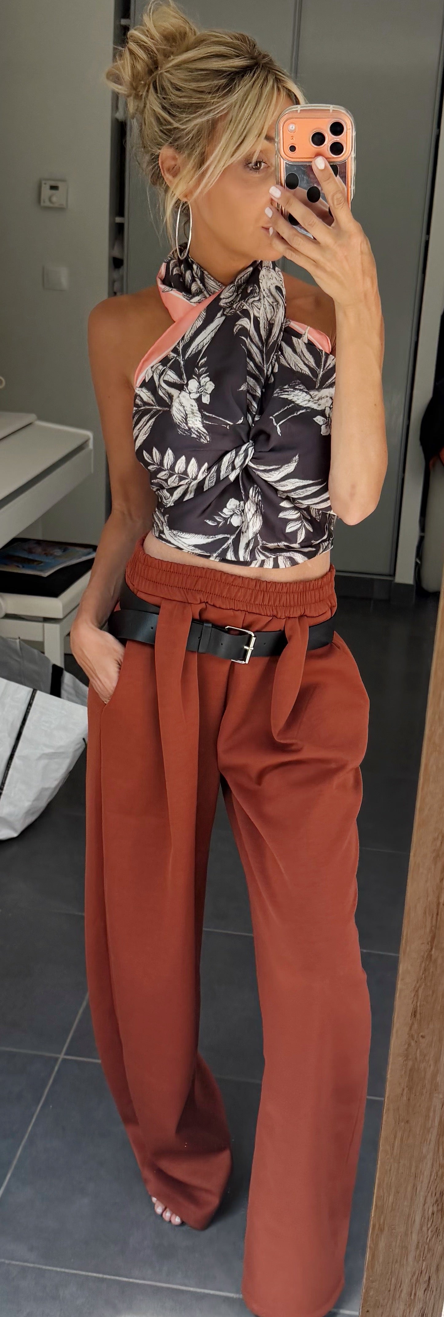 PANTALON Ophélie terracota