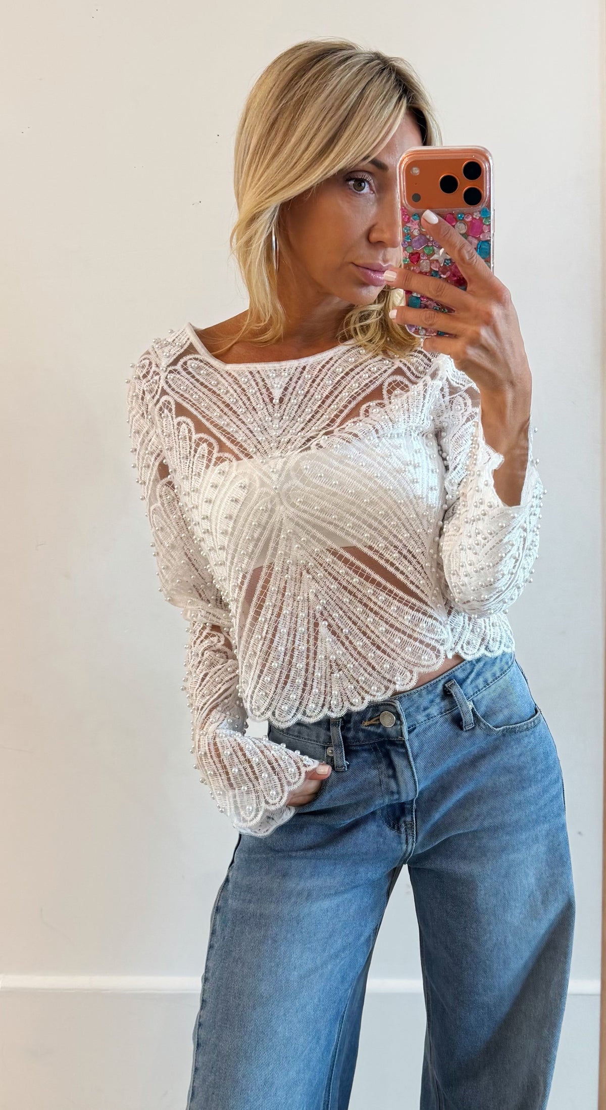 TOP Pearl white