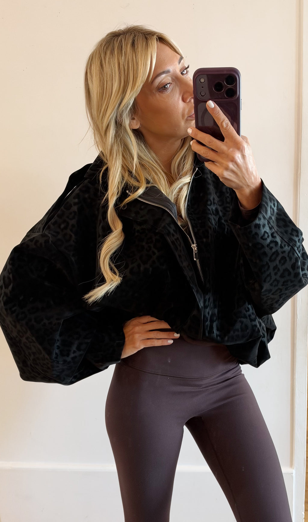VESTE Leopard black