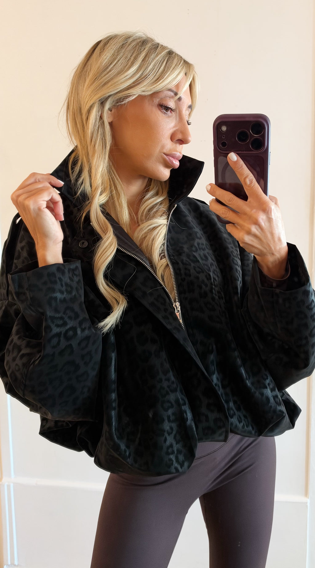 VESTE Leopard black