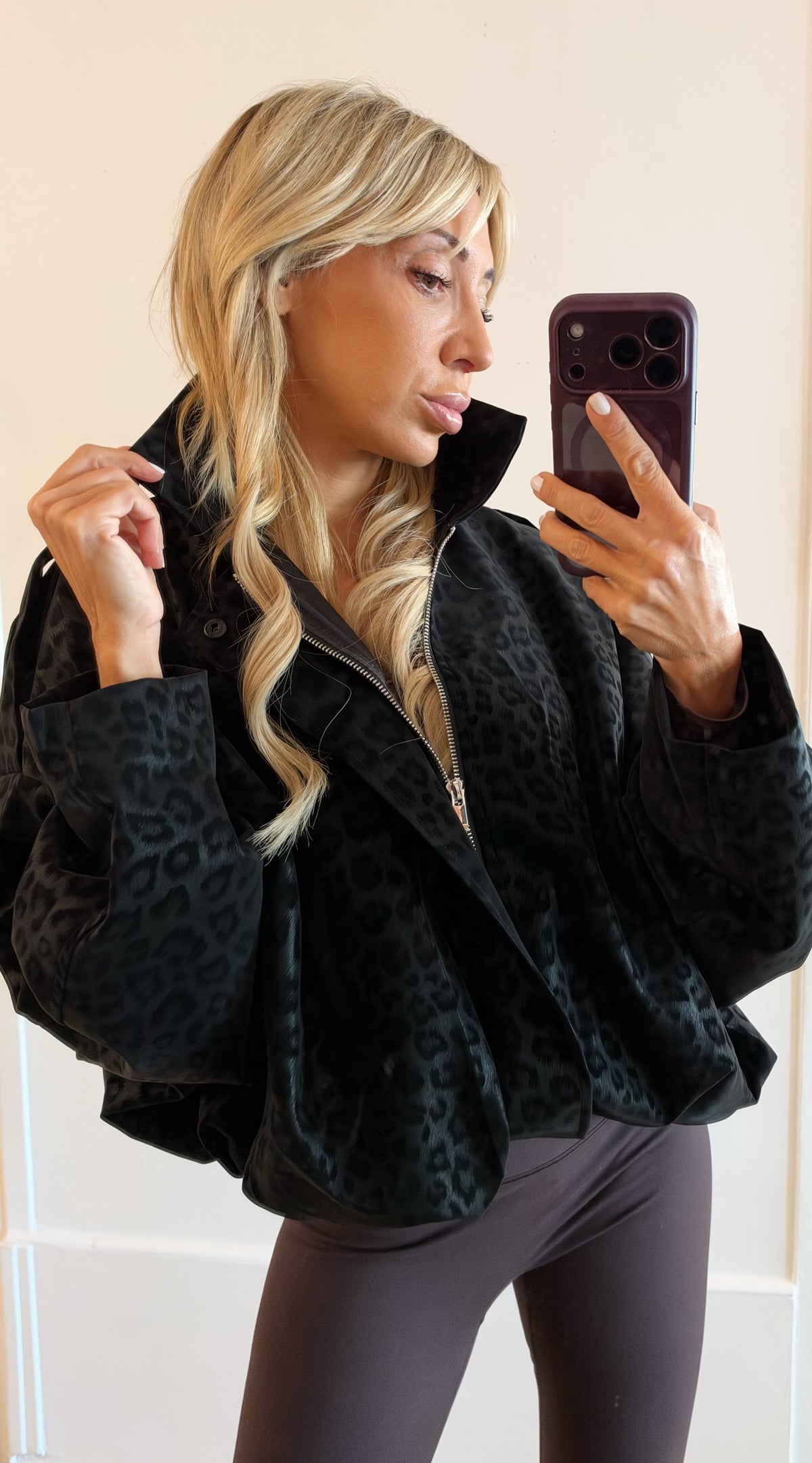 VESTE Leopard black