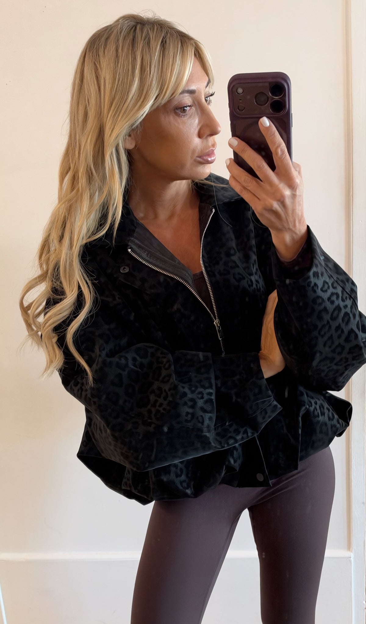VESTE Leopard black