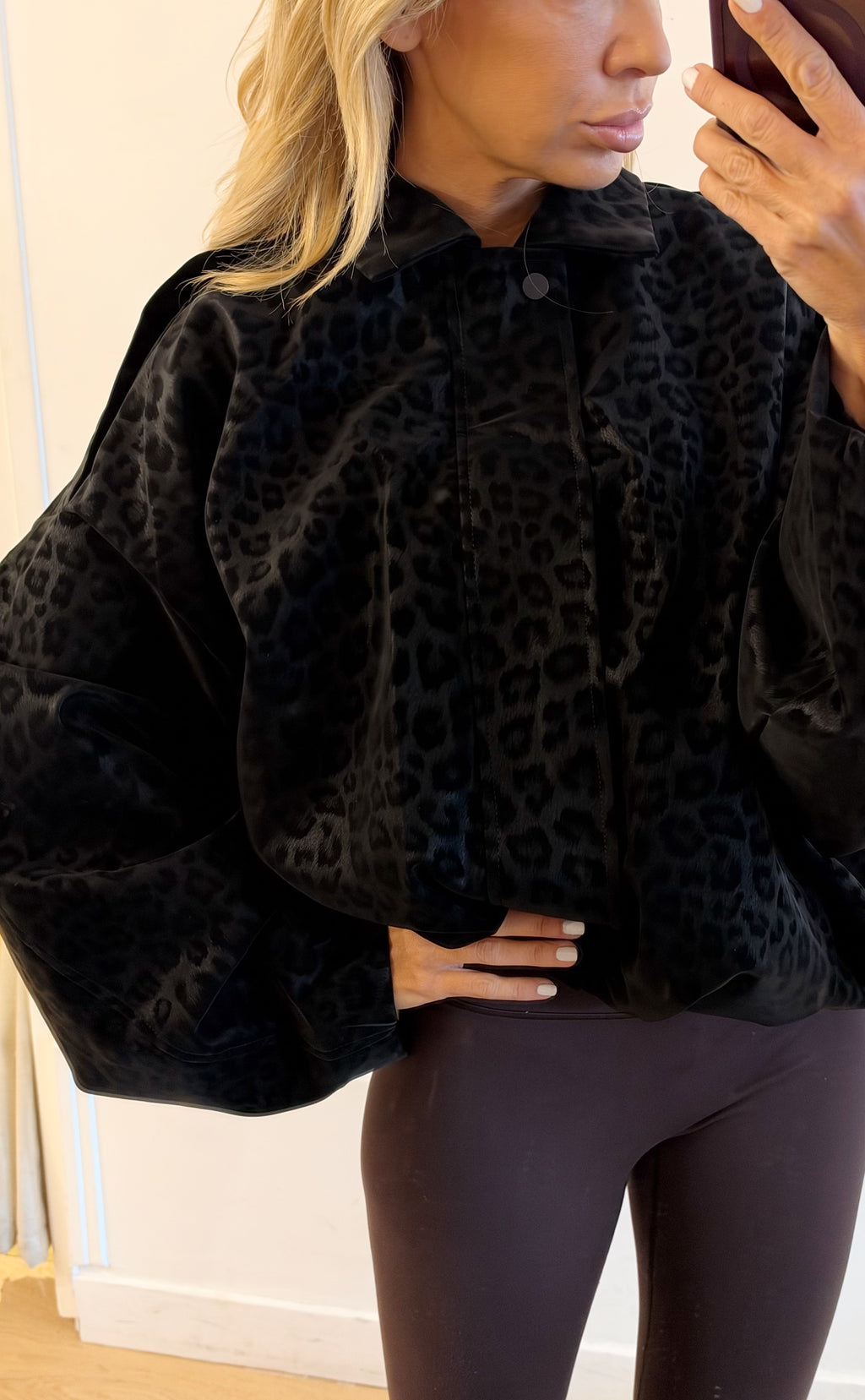VESTE Leopard black