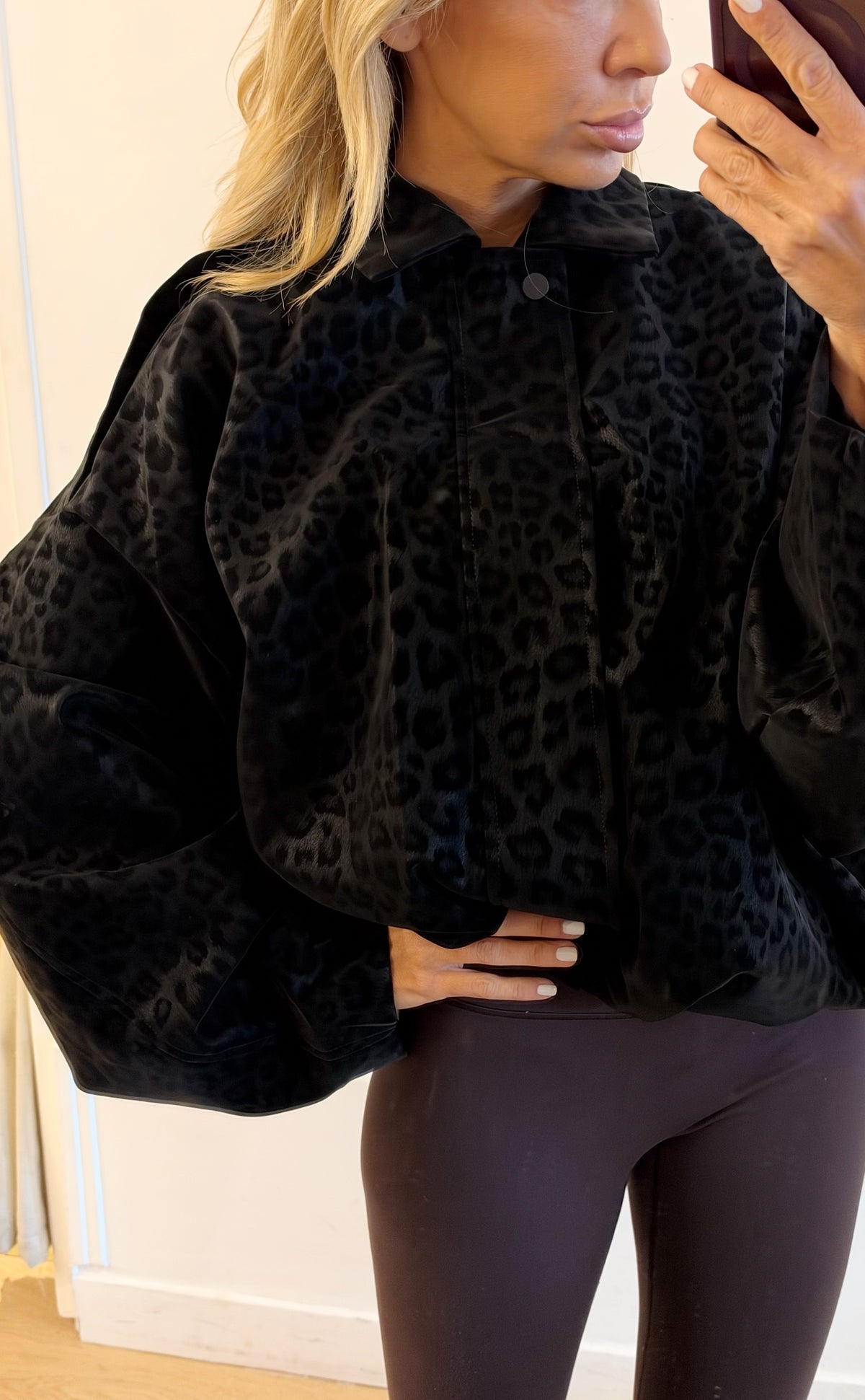 VESTE Leopard black