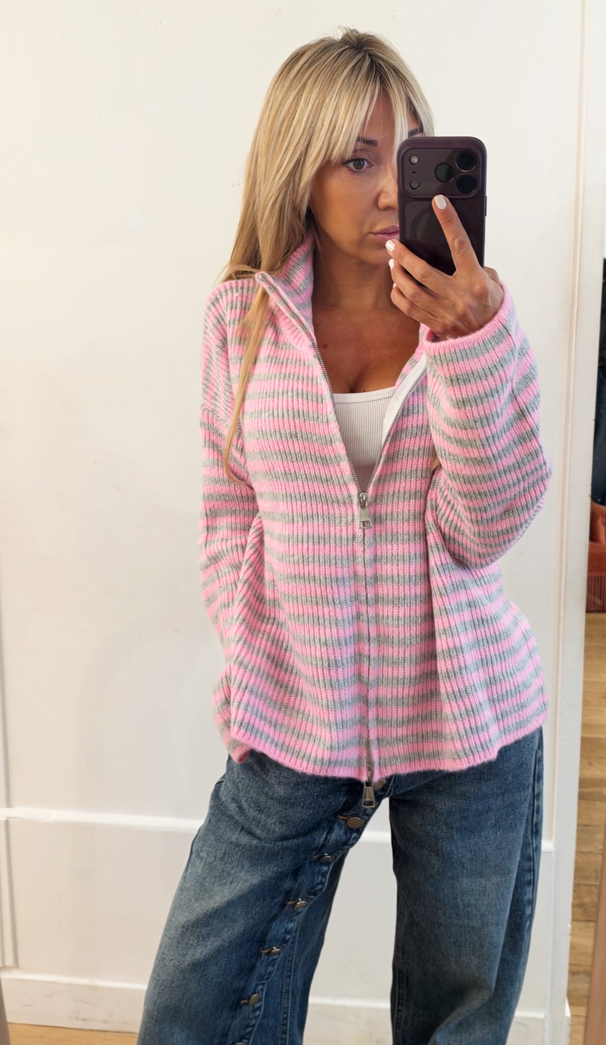 GILET Peggy pink