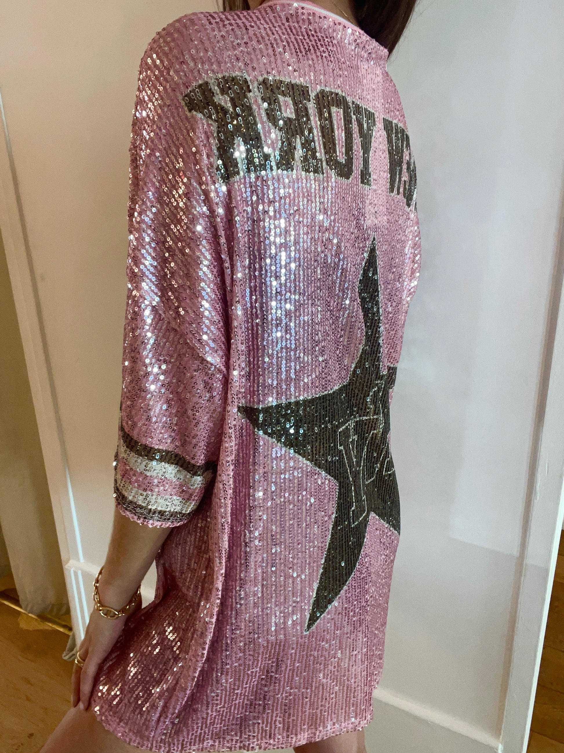 ROBE tee shirt New York rose clair