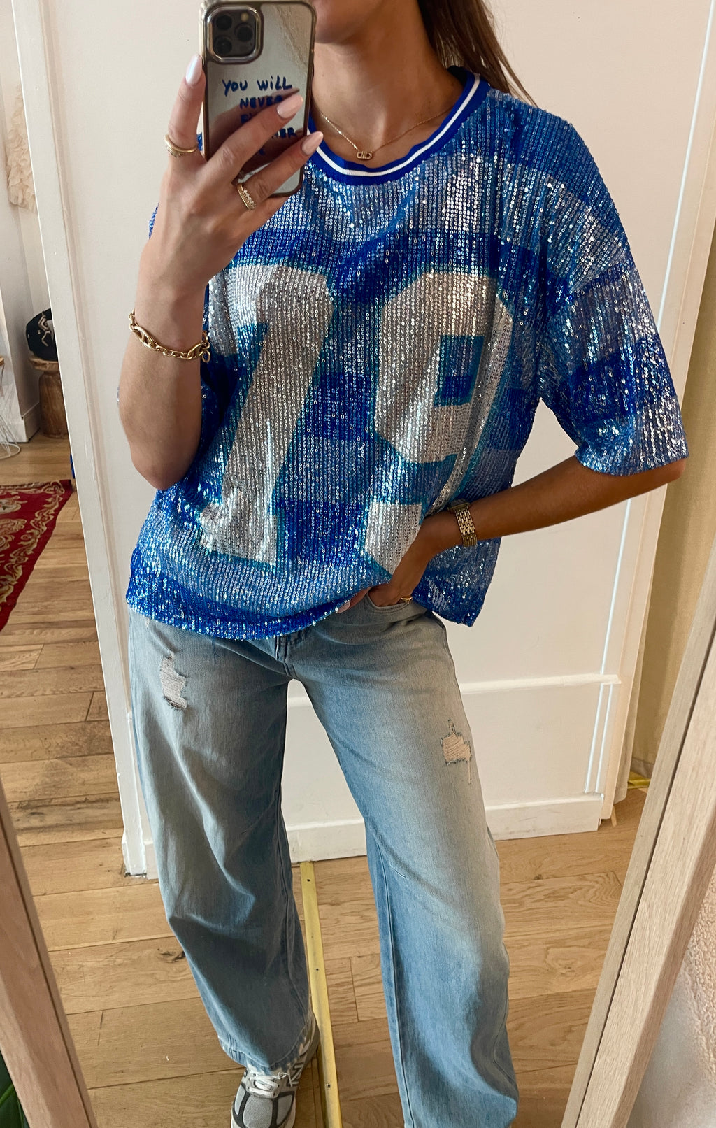 TEE SHIRT New York 79 bleu