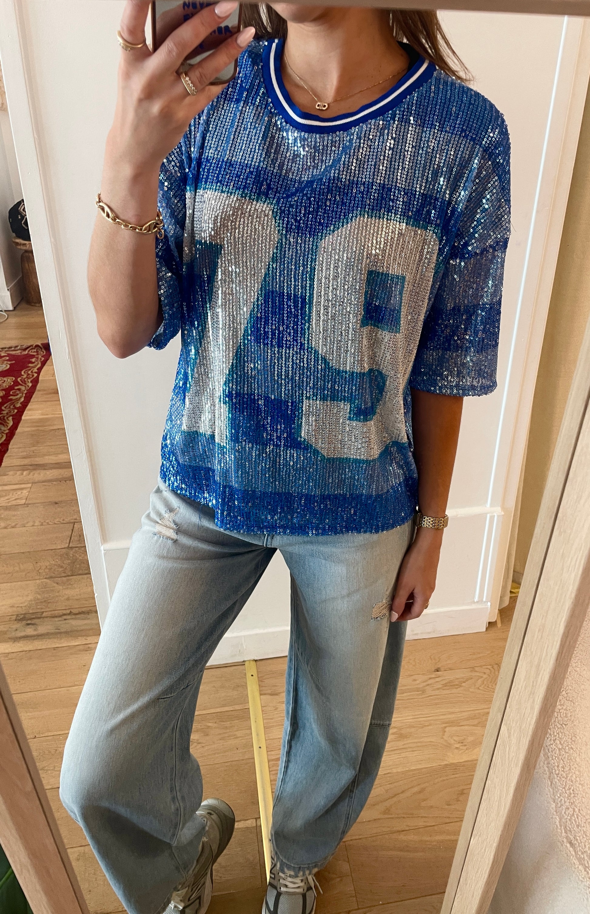 TEE SHIRT New York 79 bleu