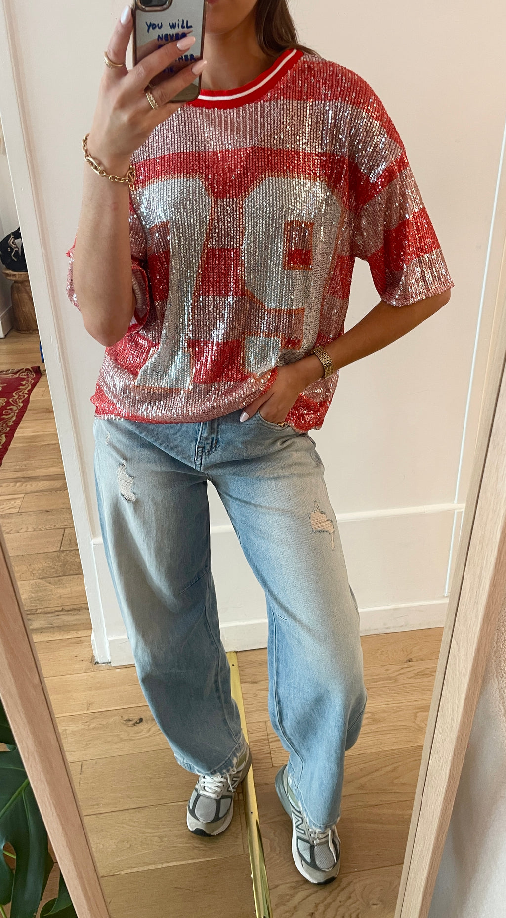 TEE SHIRT New York 79 rouge