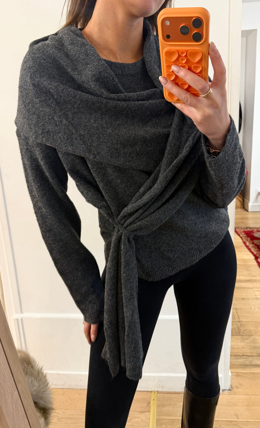 PULL Calipso GRIS ECHARPE