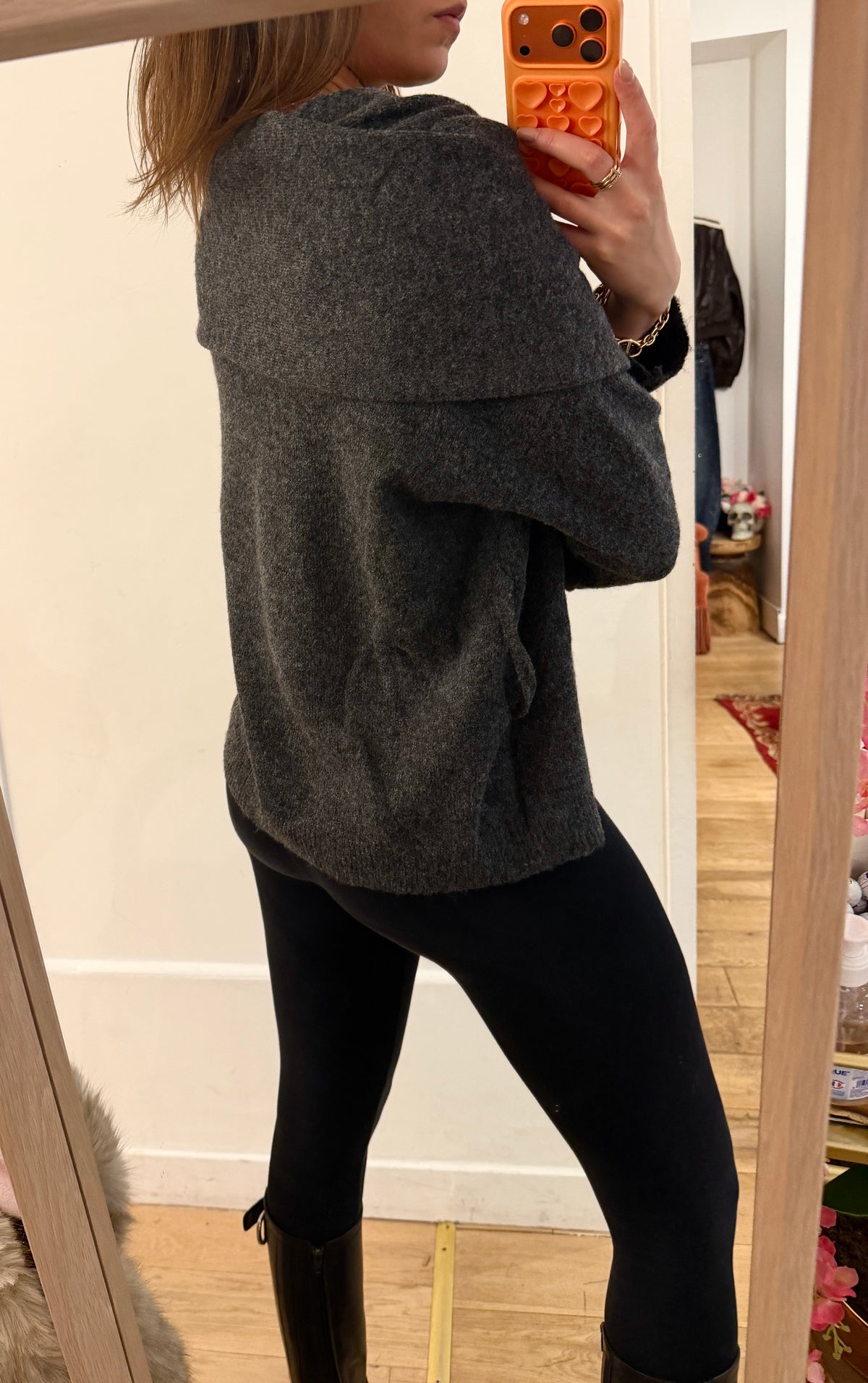 PULL Calipso GRIS ECHARPE