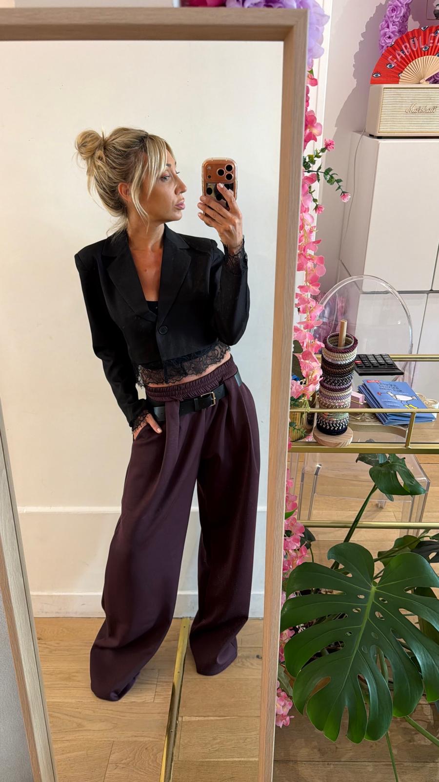 PANTALON Ophélie prune