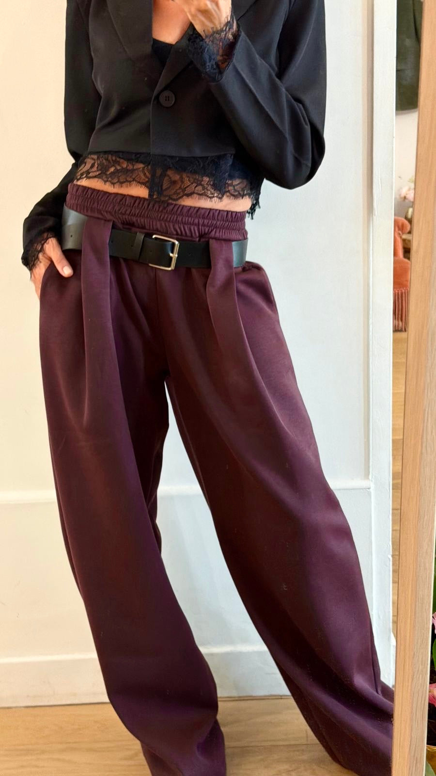 PANTALON Ophélie prune